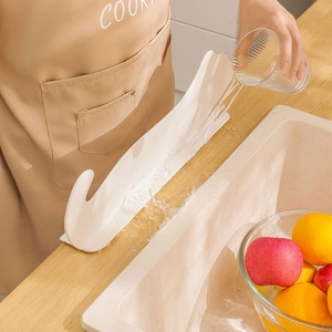 Modern Cartoon Dog Silicone Sink Flaps Water Splatter Prevent Kitchen <b>Rack</b> Tools Utensils for <b>Plate</b> Splatter Vegetable Outwater - Product Image 2