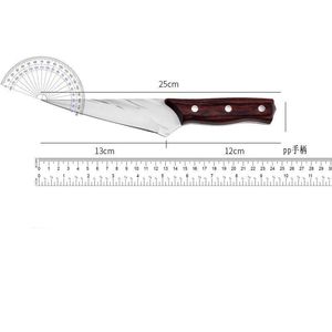 Sharp, forged stainless steel <b>knife</b> for deboning and butchering, used by butchers to cut meat, slaughter cattle and sheep, and - Product Image 4