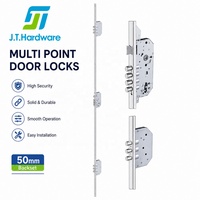 Serrure à mortaiser multipoints 3 points de fermeture avec loquet à rouleaux de 50 mm de longueur de tirant