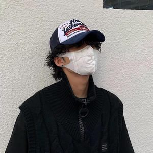 Gorra de béisbol de malla con letras bordadas en 3D estilo europeo americano, ajustable con cierre a presión para hombre, gorra de camionero, gorra de papá - Product Image 3