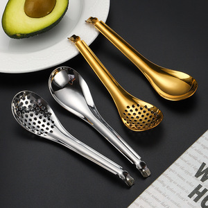Cuchara de Comida Occidental Moderna y Minimalista de Acero Inoxidable 304, Recubierta de Titanio, Multifuncional, para Servir Frutas y Cocinar - Product Image 1