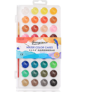 24 цвета китайский набор твердых акварельных красок портативный кисть для рисования арт-арта - Product Image 3