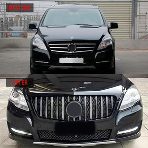 กระจังหน้ารถเมอร์เซเดส-เบนซ์ R-Class W251 สีดำทั้งหมด พร้อมแถบสีเงิน วัสดุ ABS สำหรับเปลี่ยนทดแทน รุ่นปี 2011-2017 - Product Image 2