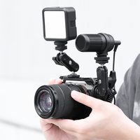 Bras Magique à Double Rotule 1/4'' en Alliage d'Aluminium pour Moniteur Universel, Support pour Appareil Photo, Vidéo et Accessoires de Photographie (Portable)