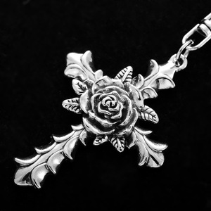 Nuovo portachiavi Vintage in metallo rosa creativo con croce rosa gotica portachiavi in metallo in acciaio inossidabile crocifissione - Product Image 5