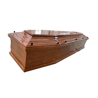 Ataúdes funerarios de madera maciza de alta calidad de estilo europeo Ataúd elegante para entierro o exhibición