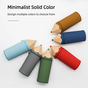 Large Capacity Silicone Pencil Case Waterproof Minimalist Cute Stationery Storage <b>Bag</b> Pen Holder for Children - Product Image 2
