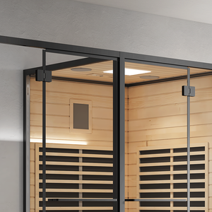 Hammam sec personnalisé haut de gamme luxe 2 4 6 8 10 personnes salle à ondes lumineuses pruche salle de bain sauna à vapeur et infrarouge salle de combinaison - Product Image 3