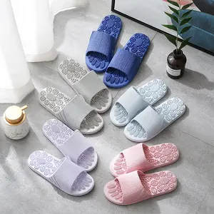 Wholesale Colorful Indoor Beach Thick Bottom Summer Slides Bathroom Reflexology Foot Message Slippers