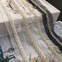 Bandes de perles et strass faites main DIY, maille diamantée, accessoires de décoration pour vêtements, robes de soirée et mariages pour femmes