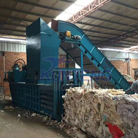 Mini presse à balles hydraulique verticale compacte pour le recyclage des cartons, des bouteilles en plastique, etc.
