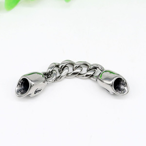 Cuentas cilíndricas de acero inoxidable yunnique para la fabricación de pulseras, accesorios de joyería DIY, cuentas espaciadoras sueltas - Product Image 1