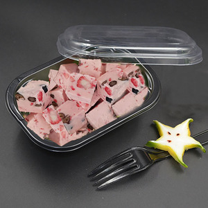 ชามสลัดรูปไข่พร้อมฝาปิดกันหมอกทำจากพลาสติก PP เกรดอาหาร - Product Image 5