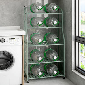 Venta al por mayor para <span class=keywords><strong>Amazon</strong></span> estante de Metal creativo de gran capacidad organizador de entrada moderno MDF suelo de madera estante de pie para sala de estar - Product Image 4