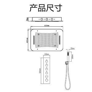 Juego de Ducha Multifuncional de Acero Inoxidable con Agua Fría y Caliente, con Patrón de Rociado Suave para Uso en Baños de Apartamentos - Product Image 5