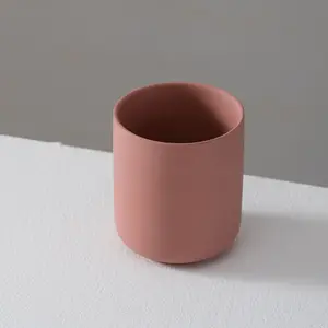 Pot Bougie portacandele in porcellana personalizzato nordico all'ingrosso candela sfusa che fa tazza vaso di candela vuoto in ceramica opaca con scatola