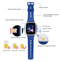 Montre connectée pour enfants LAGENIO L29E 4G avec carte SIM, caméra 0,3MP, GPS, suivi LBS, appel vidéo SOS, écran TFT, bracelet en silicone, montre pour enfants