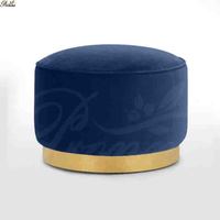 Nouveau design, style moderne, fauteuil ottoman en velours doré à base ronde pour pédicure