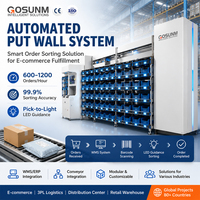 Sistema de Almacenamiento en Pared Gosunm DWS-PW3-G WMS Integrado de Alta Velocidad con Capacidad Personalizable para Clasificación Automatizada de Almacenes y Cumplimiento de Pedidos