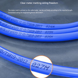 สายเคเบิลเครือข่าย4คู่ในร่ม CCA ทองแดง<span class=keywords><strong>6E</strong></span> แมว Cat6 UTP u/utp <span class=keywords><strong>LAN</strong></span> Network 305M กล่อง100m ม้วน1000ft พีวีซีแจ็คเก็ต - Product Image 3