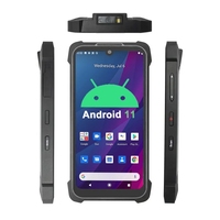 Terminal portable industriel PDA Android 11 avec scanner de codes-barres 2D, 4G, WiFi, GPS, NFC, robuste, 4 Go + 64 Go, IP65, collecteur de données d'entrepôt, GMS