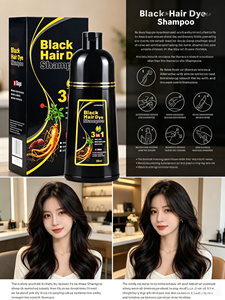 Stock 500ml Herbal 2-in-1 Moisturizing Cream Smoothing Hair <strong>Shampoo</strong> Private Label Ammonia Free Permanent <strong>Premium</strong> Magic Black - Product Image 4