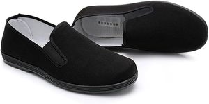 Chaussons <span class=keywords><strong>de</strong></span> Kung Fu chinois en toile, chaussures d'arts martiaux <span class=keywords><strong>Tai</strong></span> <span class=keywords><strong>Chi</strong></span>, semelle en caoutchouc, unisexe, tout noir - Product Image 3