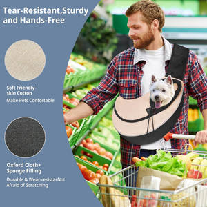 Free sample Custom Logo <b>Pet</b> Sling Carrier Fit 3~10 Lbs Puppy Small DogCat Carrier Bag for Outdoor Activity Hands-Free Breathable - Product Image 6