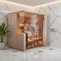 Sauna hybride d'intérieur de qualité commerciale, portable, moderne, électrique, à faible EMF et infrarouge lointain, tailles personnalisées OEM/ODM