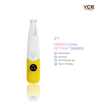 Tondeuse électrique simple pour pattes d'animaux, lame étroite de 18 mm, lumière LED intégrée, faible bruit, étanche IPX6, rechargeable sans fil