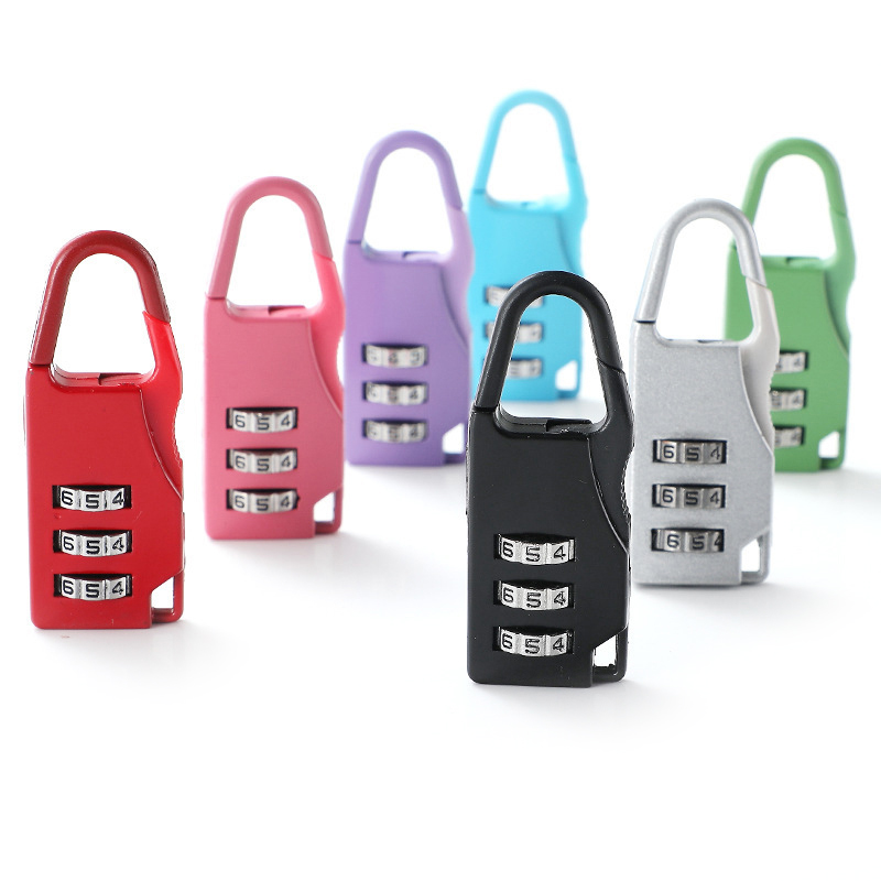 Mini 3 Dial Digit Password Combination Number Padlock Security Travel Safe Lock for Padlock Luggage Lock