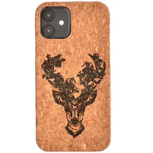 Eco-friendly Cork Wood Case Mobile Phone cover Wooden Cellphone Cases Shell For Iphone 14 13 pro max 12 mini 7 plus