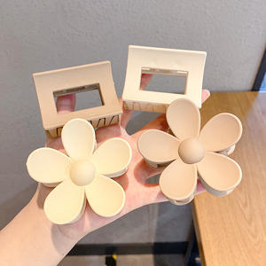 Pince à cheveux en plastique de 13 cm, série Milk Coffee, style simple, pour femmes, usage quotidien, couleur unie, haute qualité - Product Image 2