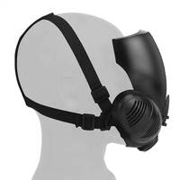 Masque Cyberpunk COS en nylon haute pression avec lentille anti-buée en PC, protection faciale respirante en silicone, tactique