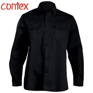 建筑男式长袖涤棉混纺斜纹中重工作服衬衫 - Product Image 5