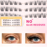 Pestañas Postizas Wispy Fairy de 6-14 mm, Curvatura D, Efecto de Agrandamiento de Ojos, Estilo Natural y Largo, Reutilizables 2-3 Veces, Fáciles de Aplicar y Retirar
