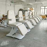 Mobilier de salon de beauté table de massage en cuir blanc lit spa facial électrique à 3 moteurs à vendre