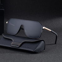 Lunettes de soleil surdimensionnées à verres uniques UV400 avec logo personnalisé Partagas Fashion Designer, fabriquées en usine pour femmes, hommes et unisexe.