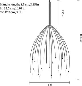 Custom 20Claws Octopus Relax Hair Scalp Scratcher Manual <b>Tool</b> Metal Head <b>Massager</b> - Product Image 2