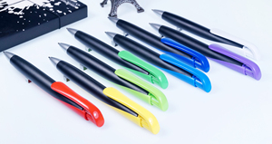 Cheap Custom logo Printed Double <b>Color</b> Injection Ballpoint <b>Pen</b> Promotional Gift Ballpen - Product Image 4