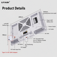 Lumière d'appoint Liadi P100c légère et pleine couleur pour photographie extérieure, éclairage vidéo 100W pour photographie et diffusion en direct, compact et doux