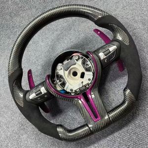 Volante de Cuero y Fibra de Carbono Nuevo/Mejorado al por Mayor para <span class=keywords><strong>BMW</strong></span> F10 F30 F20 F45 M5 M6 <span class=keywords><strong>M7</strong></span> F07 F52 E60 E90 E71 E72 X3 X5 - Product Image 5