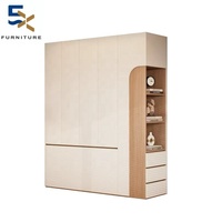 Armoire moderne à portes coulissantes pour lit de rangement multifonctionnel pour petit appartement en bois massif pour chambre d'enfant Full House
