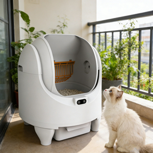 กระบะทรายแมวอัจฉริยะจากโรงงานโดยตรง แบบปิด ควบคุมกลิ่นได้ ความจุขนาดใหญ่ ปลอดภัย ทนทาน ทำความสะอาดง่าย - Product Image 1