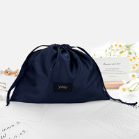 Emballage de luxe haut de gamme pour bijoux, sous-vêtements, chaussures, sac à poussière en satin avec cordon de serrage personnalisé pour vêtements