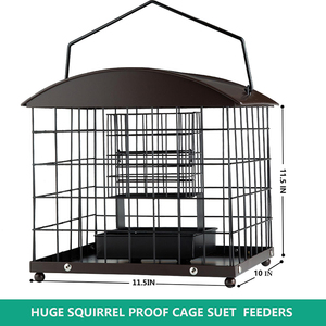 Jh-mech Công suất ngoài trời sóc Hoang Dã bằng chứng LỒNG CHIM trung chuyển với khay đa năng treo kim loại Hoang Dã chim trung chuyển <span class=keywords><strong>suet</strong></span> - Product Image 2