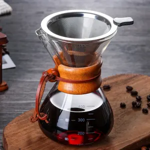 Glass Coffee Pot Coffee Brewer Cups Counted Coffee Maker Barista Percolator
