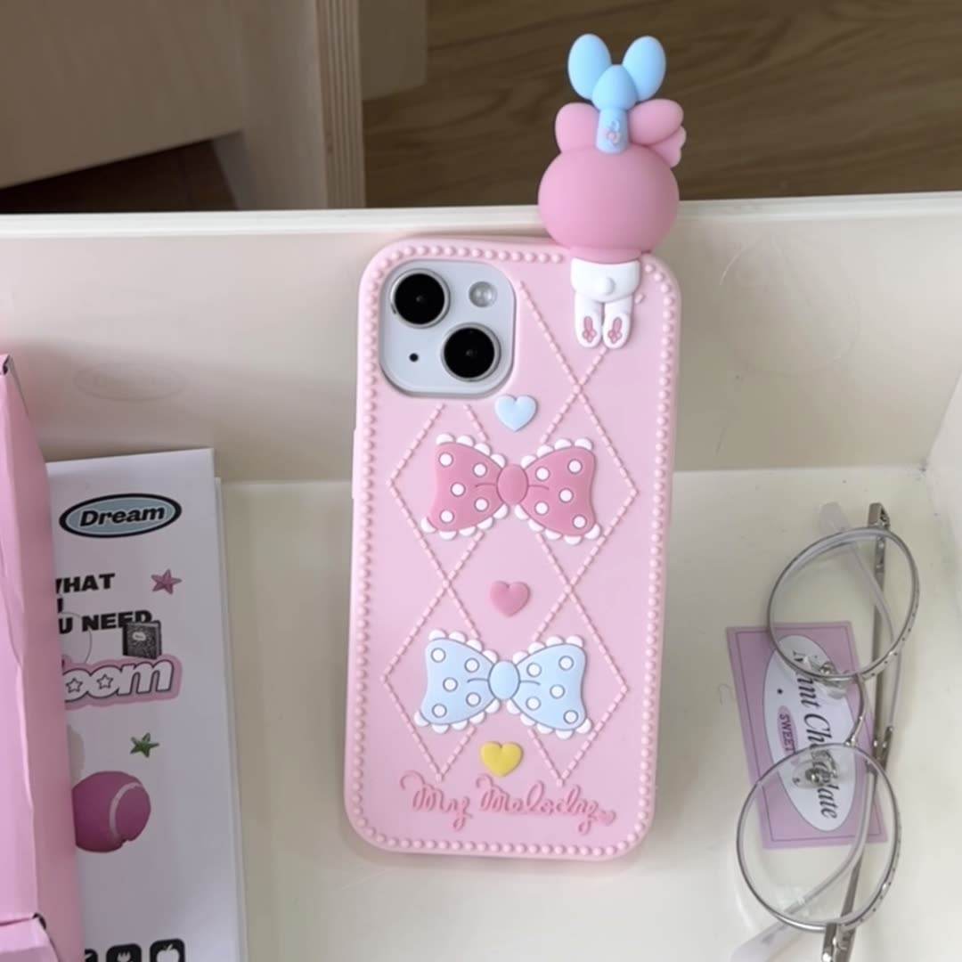 Cute Girl Mobile Phone Back Covers Kawaii 3D Designs