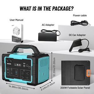 Màu Xanh Sắt Người Đàn Ông 1000W + 200Wsolar Bảng Điều Khiển Máy Phát Điện Di Động Với Năng Lượng Mặt Trời Phổ Cắm Hiển Thị Kỹ Thuật Số + Đa-Chế Độ Sạc - Product Image 3