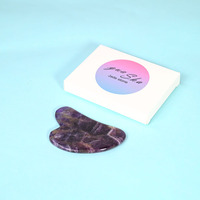 Outil de massage facial Gua Sha en améthyste naturelle pour drainage lymphatique, anti-âge et lifting cutané